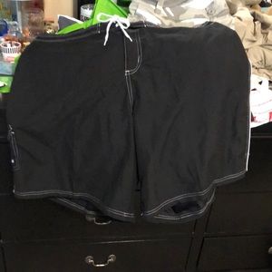 NWT Swimsuits For All Black Swimming Board Shorts Women's Size 24